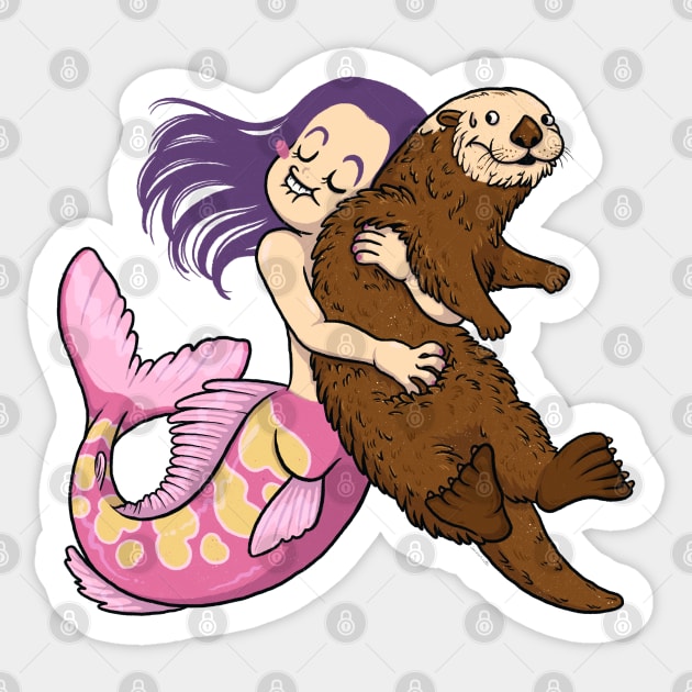 Hug the Otter Sticker by JenniferSmith